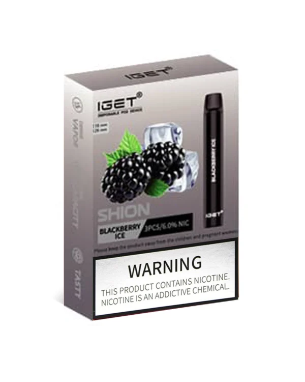 Blackberry Ice 600 Puffs Disposable 3 x IGET Shion