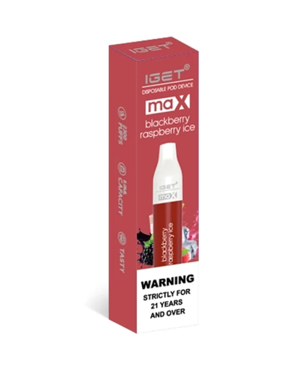 Blackberry Raspberry Ice 2200 Puffs Disposable Vape IGET Max - Image 2