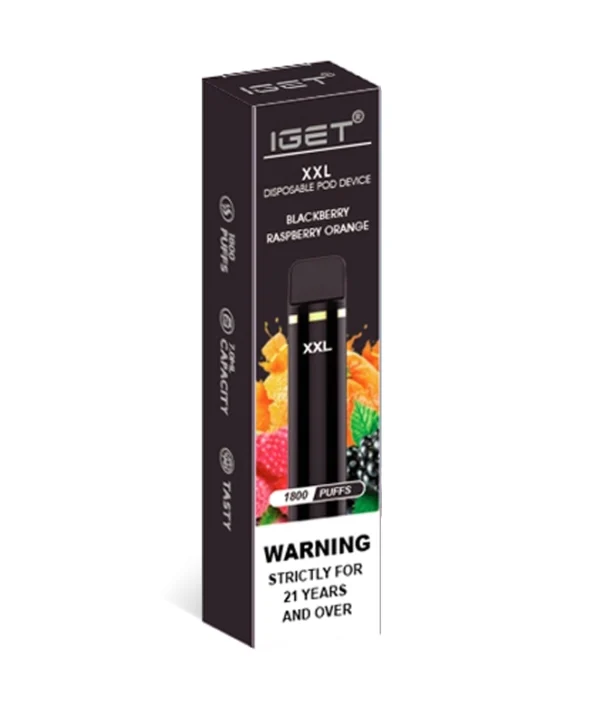 Blackberry Raspberry Orange 1800 Puffs Disposable IGET XXL