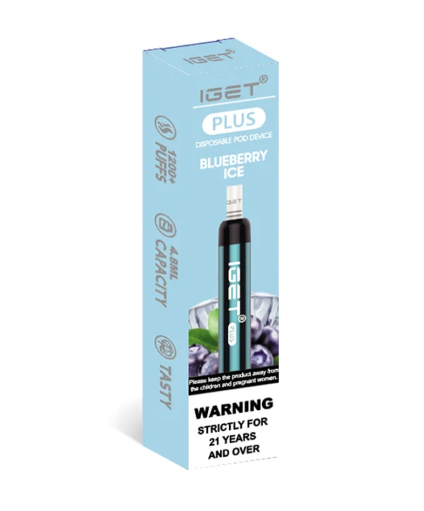 Blueberry Ice 1200 Puffs Disposable Vape IGET Plus - Image 2
