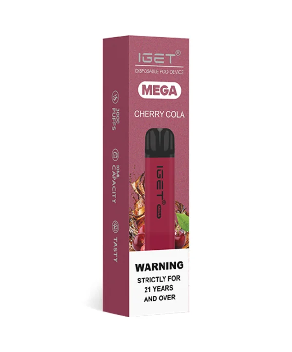 Cherry Cola 3500 Puffs Disposable Vape IGET Mega