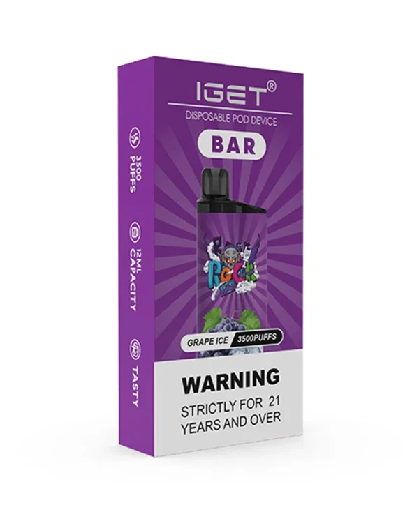 Grape Ice 3500 Puffs Disposable Vape IGET Bar