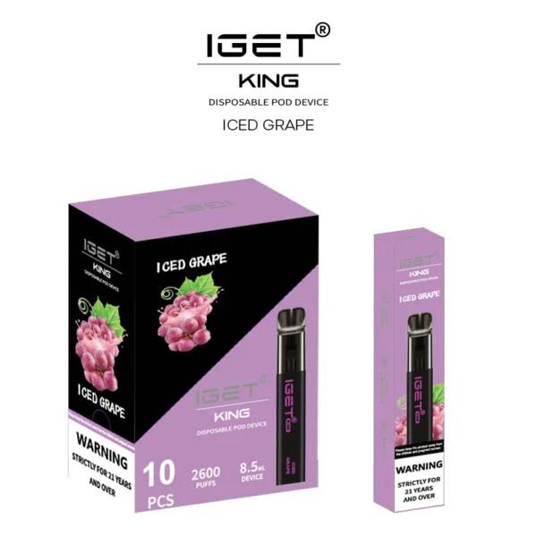 IGET King 2600 Puffs Disposable 10 x IGET King