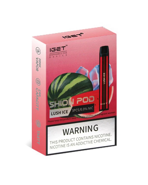 Lush Ice 600 Puffs Disposable 3 x IGET Shion