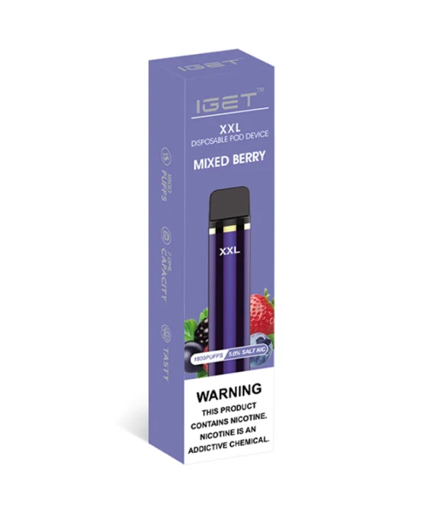 Mixed Berry 1800 Puffs Disposable IGET XXL