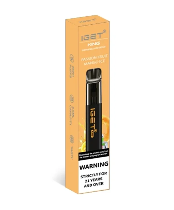 Passion Fruit Mango Ice 2600 Puffs Disposable Vape IGET King
