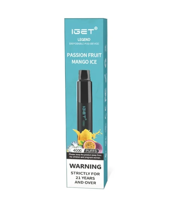 Passion Fruit Mango Ice 4000 Puffs Disposable Vape IGET Legend