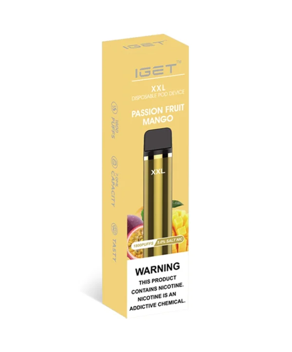 Passion Fruit Mango 1800 Puffs Disposable IGET XXL