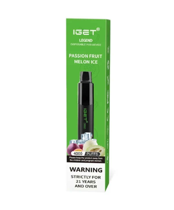 Passion Fruit Melon Ice 4000 Puffs Disposable Vape IGET Legend
