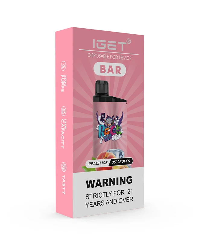 Peach Ice 3500 Puffs Disposable Vape IGET Bar - Image 2