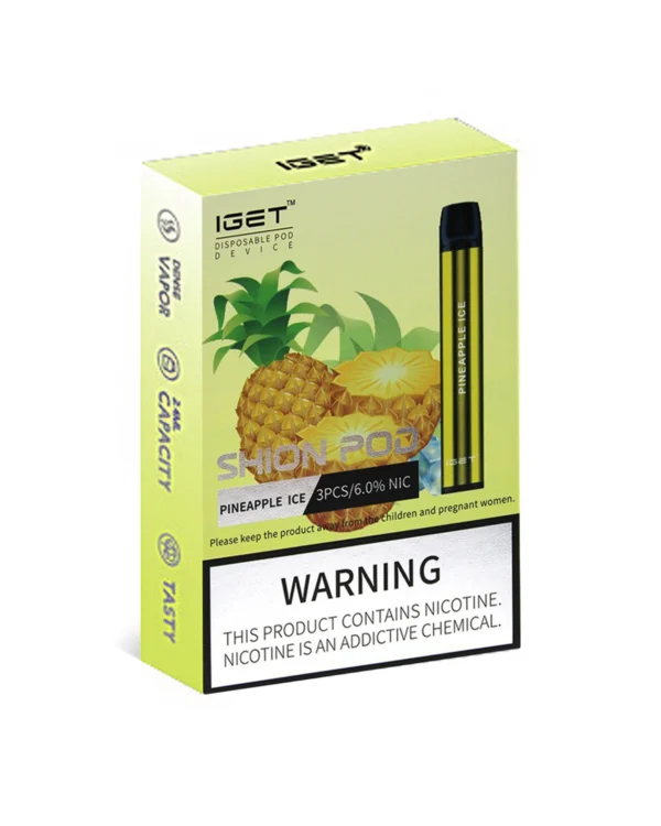Pineapple Ice 600 Puffs Disposable 3 x IGET Shion