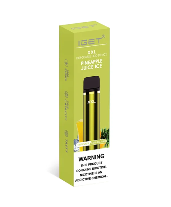 Pineapple Juice Ice 1800 Puffs Disposable IGET XXL - Image 2