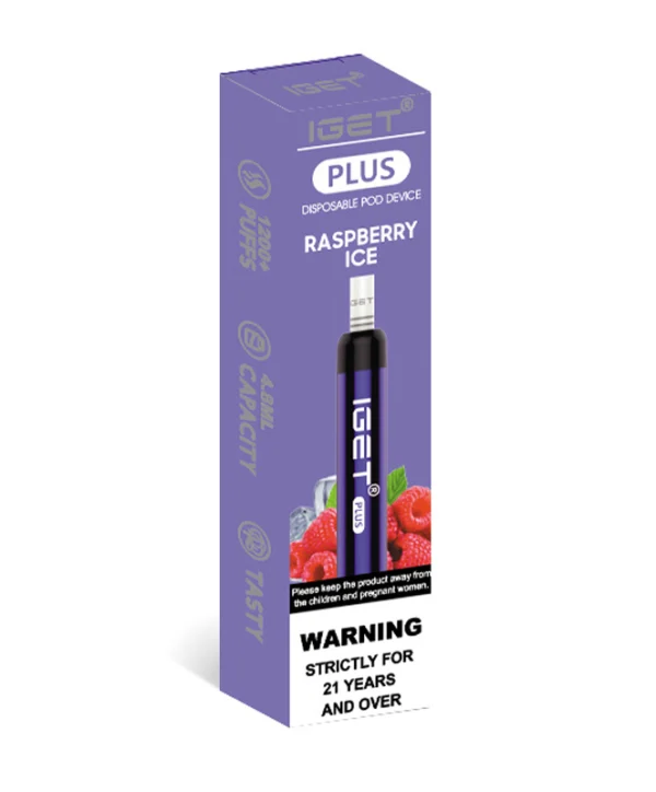 Raspberry Ice 1200 Puffs Disposable Vape IGET Plus