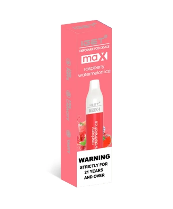 Raspberry Watermelon Ice 2200 Puffs Disposable Vape IGET Max