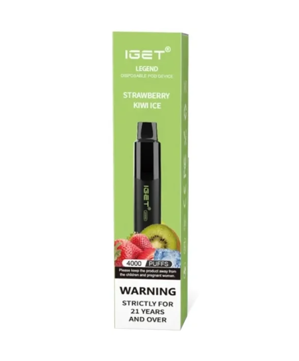 Strawberry Kiwi Ice 4000 Puffs Disposable Vape IGET Legend - Image 2
