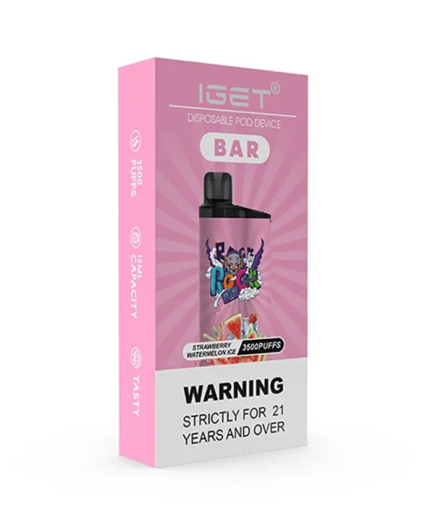 Strawberry Watermelon Ice 3500 Puffs Disposable Vape IGET Bar